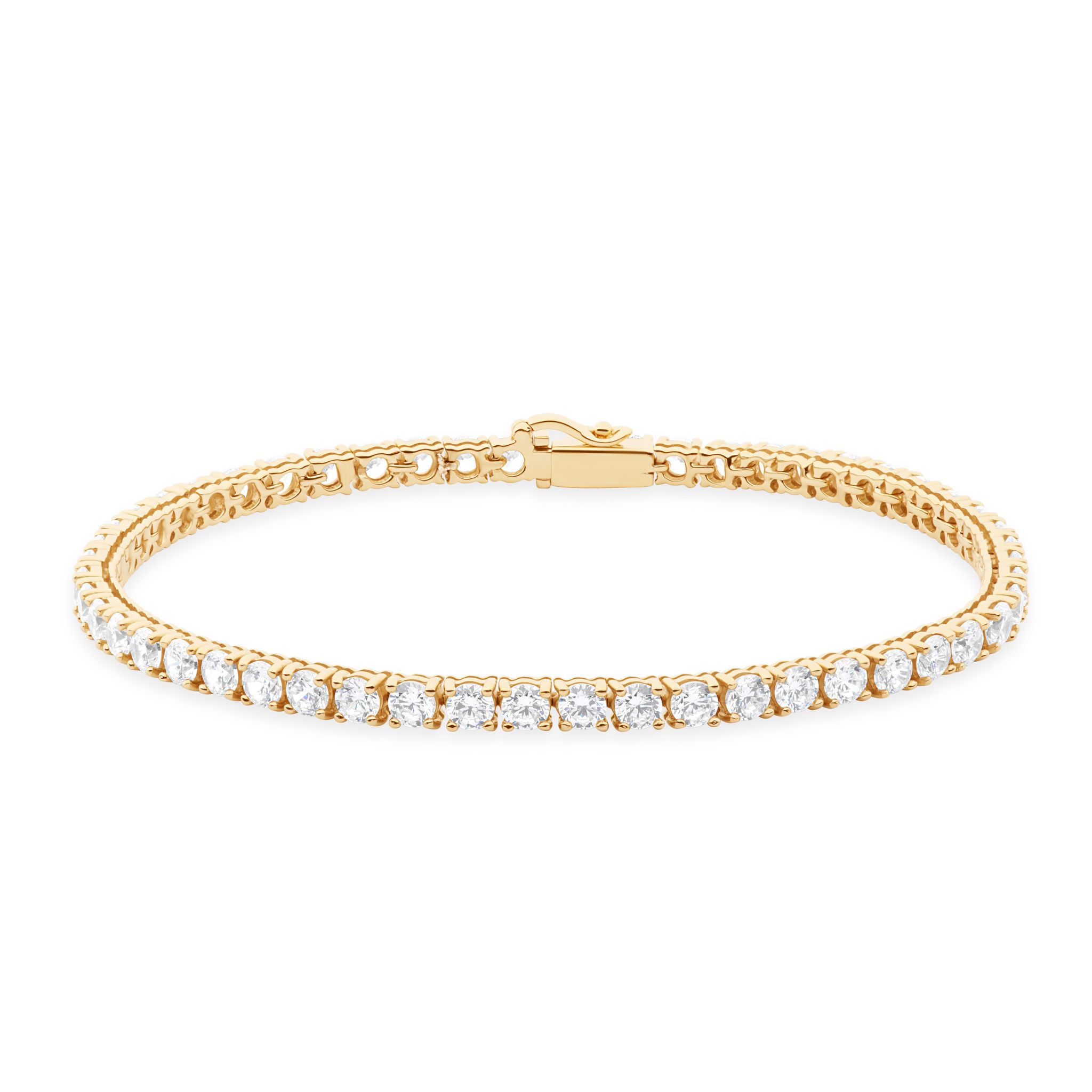 The Gold Moissanite Tennis Bracelet | Heavenly London