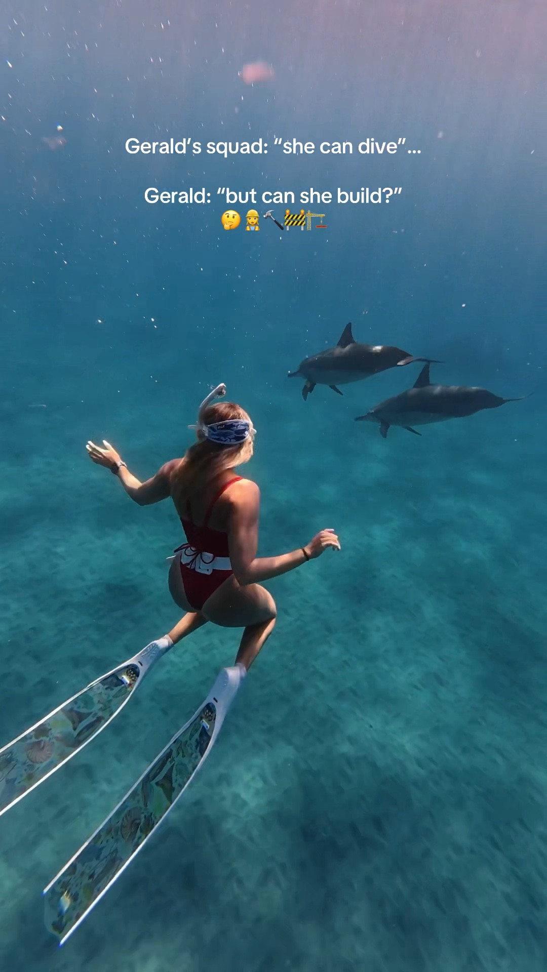 Real footage of Gerald and his squad scoping me out for recruiting but ultimately deciding I can’t build underwater structures ☹️

#ocean #gerald #dolphins #ocean #oceangirl 

#LTKSwim #LTKActive #LTKTravel