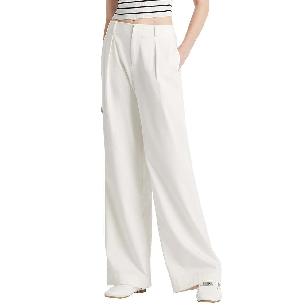 High Waisted Pants for Women Trendy Wide Leg Boyfriends Baggy Jeans y2k with Pockets | Amazon (US)