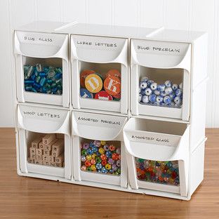 Modular Flip-Out Bins | The Container Store