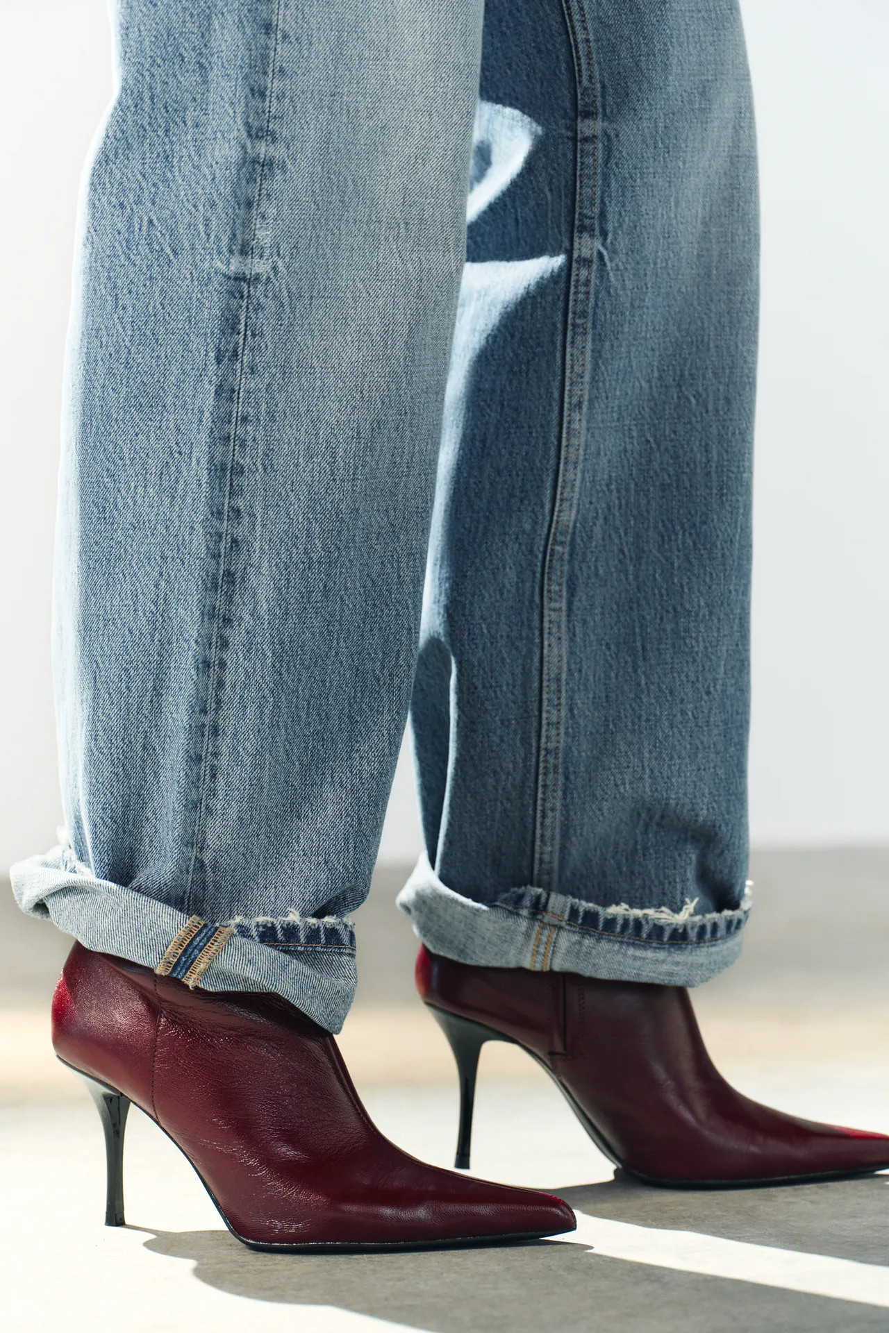 LEATHER HEELED BOOTIES | Zara US