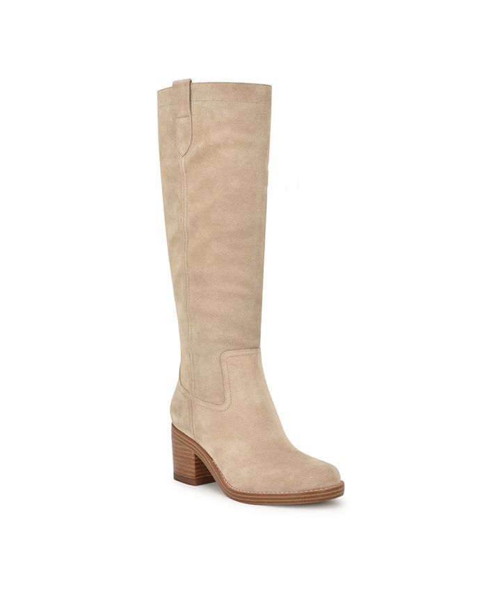 Women's Hecee Block Heel Round Toe Casual Wide Calf Boots | Macy's
