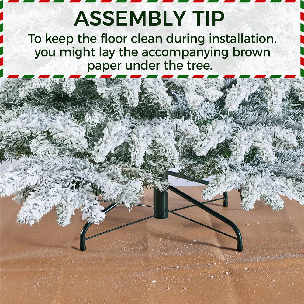 Pre-lit Snow Flocked Fir Christmas Tree | Wayfair North America