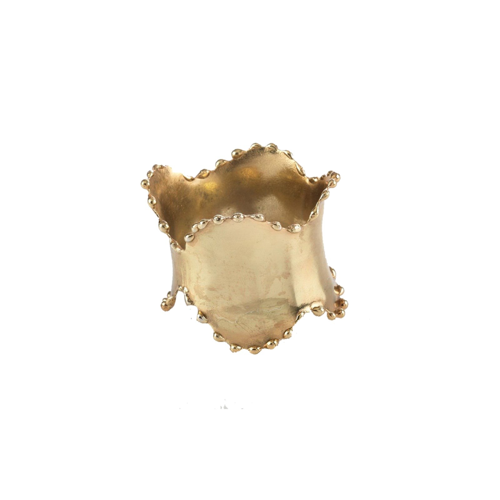 Scalloped Brass Napkin Ring | Brooke and Lou