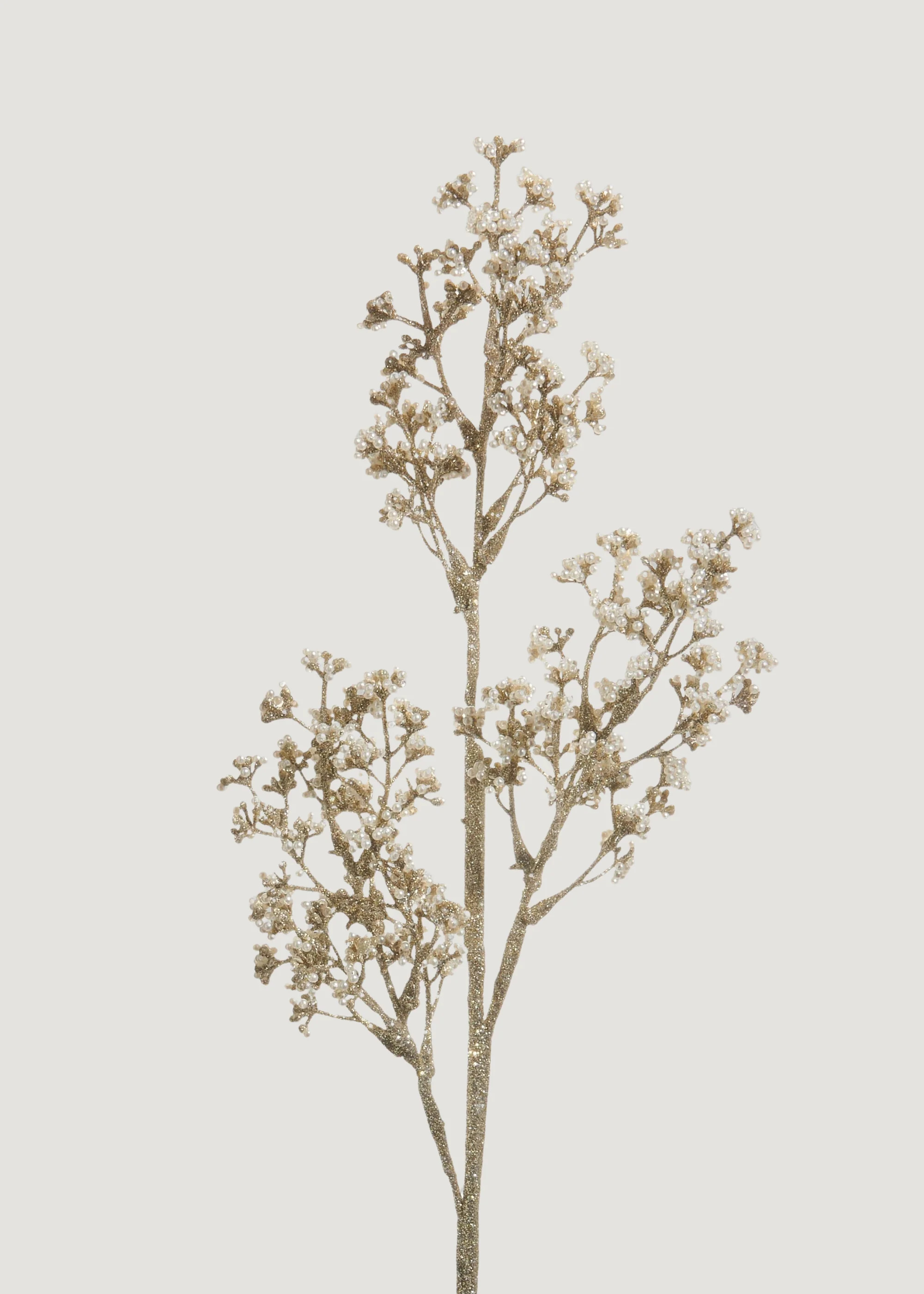 Champagne Pearl Beaded Spray | Artificial Holiday Branches | Afloral | Afloral