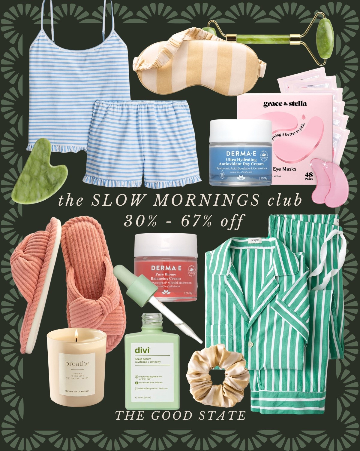 This collection is for those who embrace the slowed down rhythms on an early morning. For the ladies who linger with a cup of coffee in one hand and a journal in the other. For the ones who take notice of the sunlight dancing through the windows and breathes deep the aroma of freshly ground coffee as it’s prepared for the french press. This collection is for those who enjoy matching pajama sets and have one too many coffee mugs (if having too many is even possible). This is for those who are slowing down—even if just internally—in whatever season of life they find themselves in. This is for you☀️ The good state, Lauren England, Amazon, Vera Bradley, slow mornings, Emily lex, pottery barn, beauty, clean beauty, chappywrap, stationary, spring fashion, printfresh, coffee mugs, kitchen, living room, spring, spring home, tuckernuck, print fresh, summer outfit, summer fashion


#LTKSaleAlert #LTKStyleTip #LTKFindsUnder50