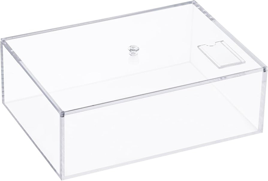Clear Acrylic Box with Lid Large Plastic Square Cube Rectangle Cube Containers Box Storage Boxes ... | Amazon (US)