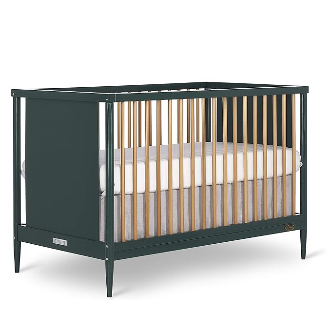 Dream On Me Clover 4-in-1 Modern Island Crib with Rounded Spindles in Olive, Convertible Crib, Mi... | Amazon (US)