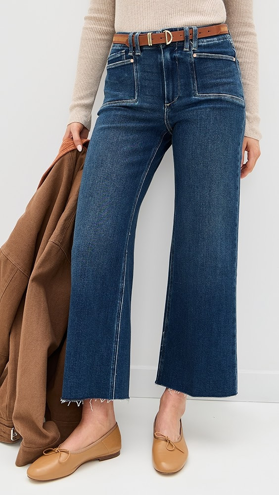 PAIGE Anessa with Set In Pockets + Raw Hem Jeans | Shopbop | Shopbop
