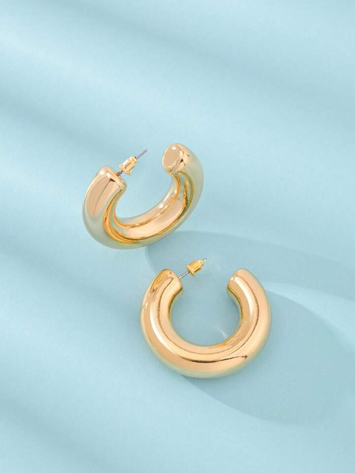 Minimalist Cuff Hoop Earrings | SHEIN