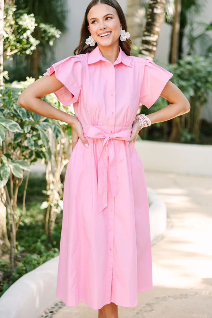 All In A Dream Pink Midi Dress | The Mint Julep Boutique