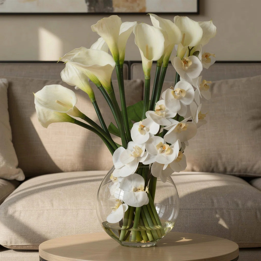 Patric Orchid and Lily Floral Arrangement | Wayfair North America