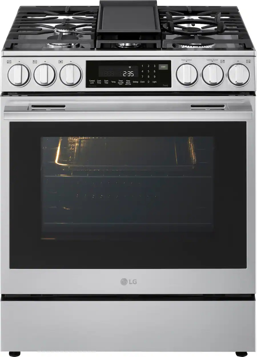 LG - 6.3 Cu. Ft. Slide-In Gas True Convection Smart Range with EasyClean, Air Fry and UltraHeat 2... | Best Buy U.S.