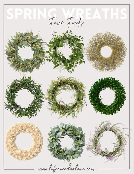 Spring Wreaths - here’s a roundup of our top picks! Such an easy way to refresh your front porch!

#wreaths #summerdecor #springdecor #frontporch #outdoordecor 

#LTKunder50 #LTKhome #LTKSeasonal