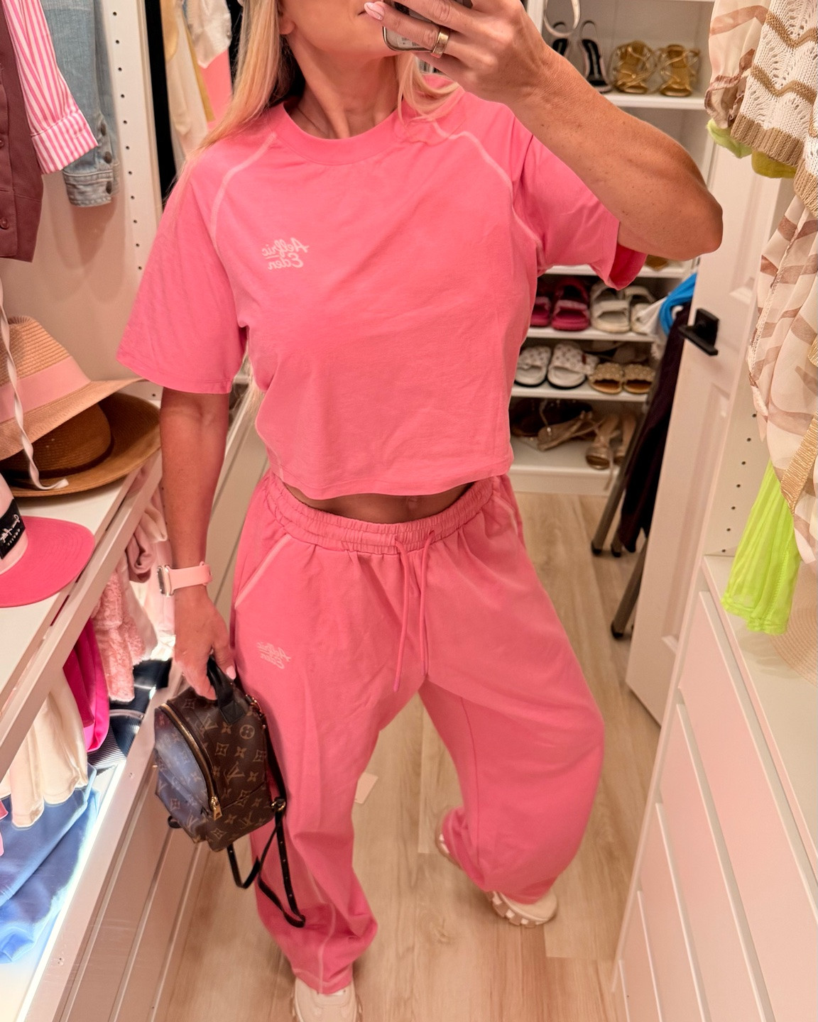 Wearing my new favorite casual set together today 💗 I love the relaxed barrel style pants because they make the whole outfit feel more current while still being super comfortable. Such an easy Amazon set for errands, travel, or casual everyday wear. Wearing size M.



Amazon matching set, barrel pants set, casual two piece set, pink matching set, barrel leg pants, everyday outfit, comfy travel outfit, casual Amazon fashion, relaxed fit pants, athleisure set

#LTKU #LTKActive #LTKTravel