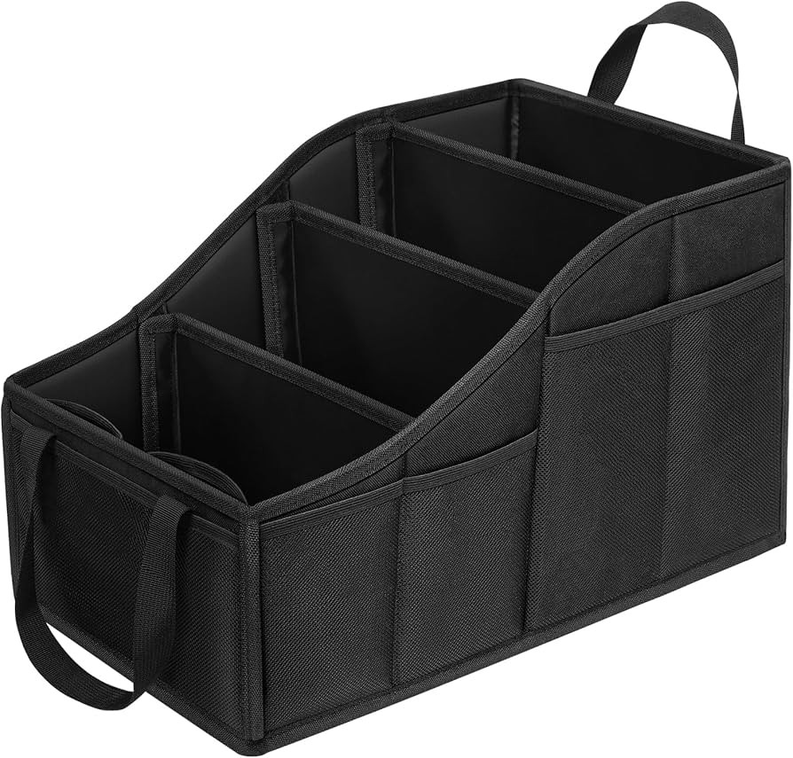 YOHOOLYO Car Seat Organizer Backseat Car Organizer with 4 Compartments, 4 Cup Holders and 7 Mesh ... | Amazon (US)