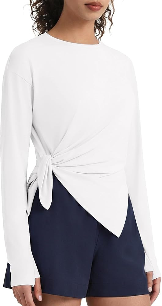 G4Free Lightbreeze UPF 50+ Sun Shirts for Women - High Side Slits Long Sleeve Workout Tops Quick ... | Amazon (US)