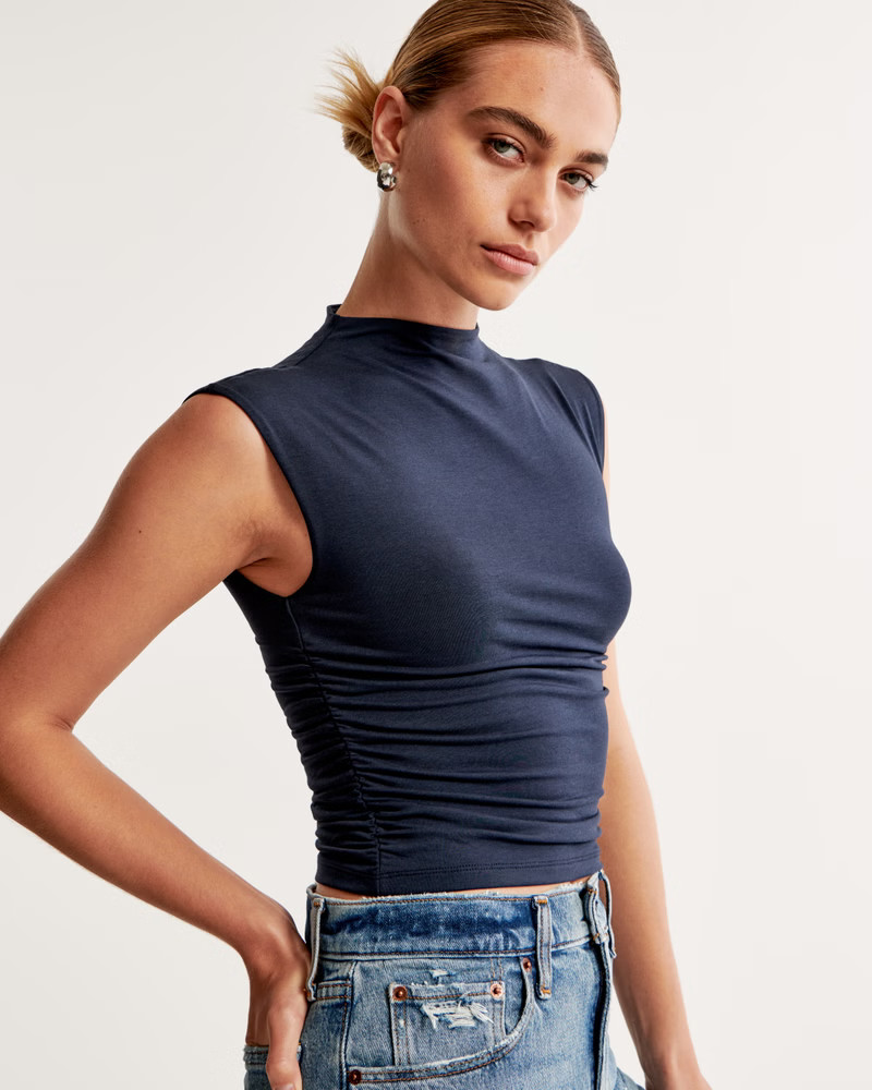 Ruched Shell Top | Abercrombie & Fitch (US)