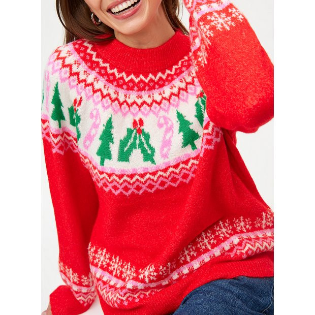 Buy Matching Family Women's Christmas Holly & Candy Cane Jumper 24 | Jumpers | Tu | Tu Clothing