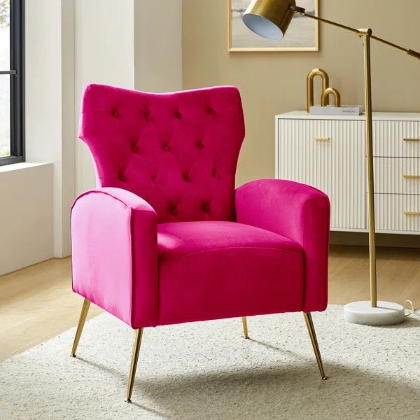 Consolata Velvet Wingback Chair | Wayfair North America