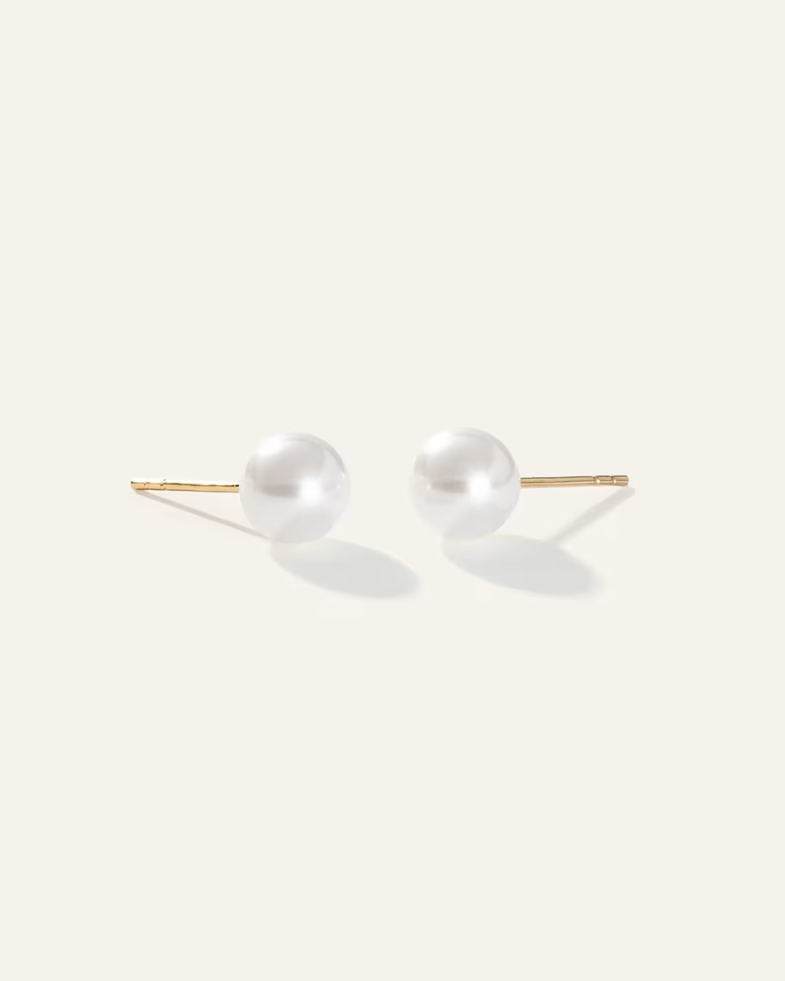 14K Gold Freshwater Cultured Pearl Studs in Yellow Gold | Quince