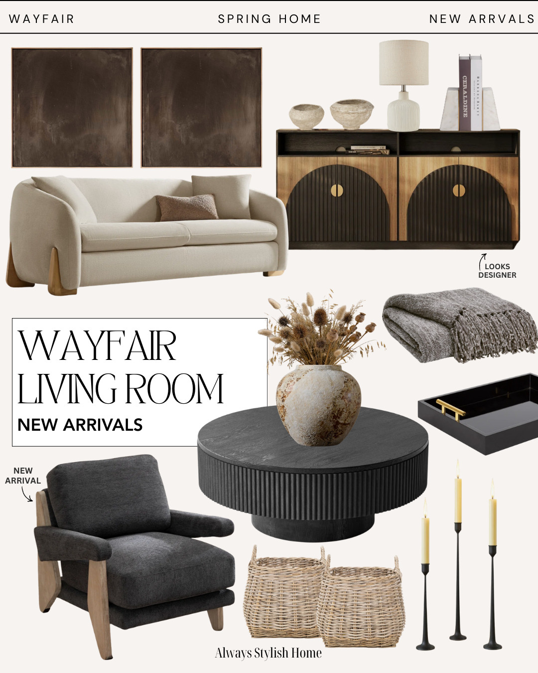 Wayfair living room new arrivals 🤍 modern living room furniture, neutral home decor, affordable luxury furniture, cozy contemporary style, spring home refresh ideas, trending sofas and sectionals, accent chairs, textured throw pillows, neutral area rugs, coffee table styling, organic modern decor, warm minimalist living room, elevated everyday home, budget-friendly home finds, home styling inspiration, new furniture drops, curated home aesthetic ✨🏡 

 #LTKSeasonal #LTKHome