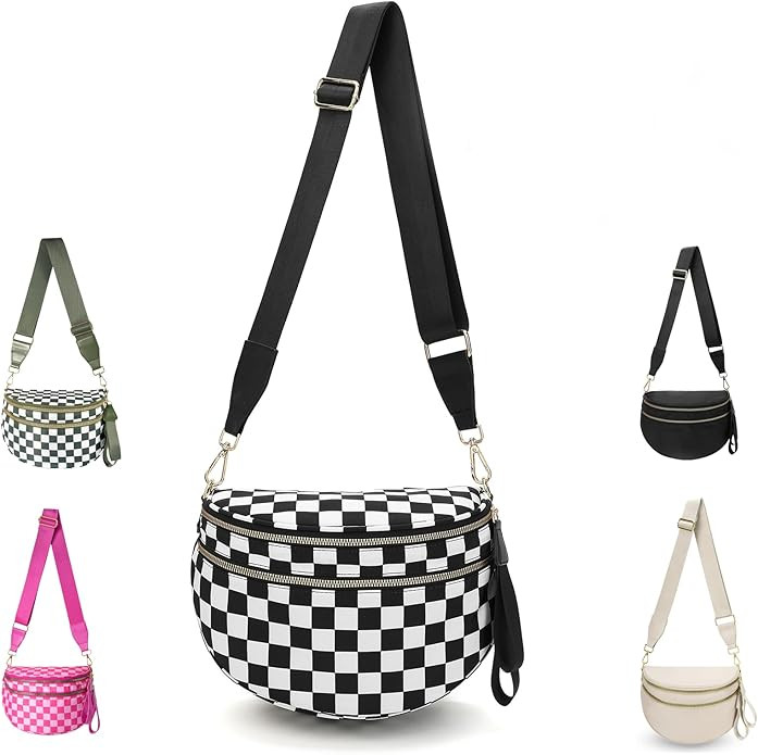 Crossbody Bags For Women,Waterproof Oxford Bum Bag with Adjustable Strap,Large Capacity Travel Pu... | Amazon (US)