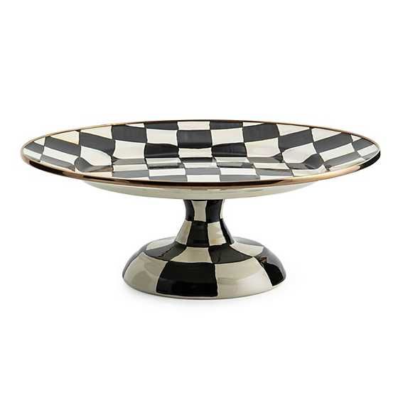 Courtly Check Small Pedestal Platter | MacKenzie-Childs