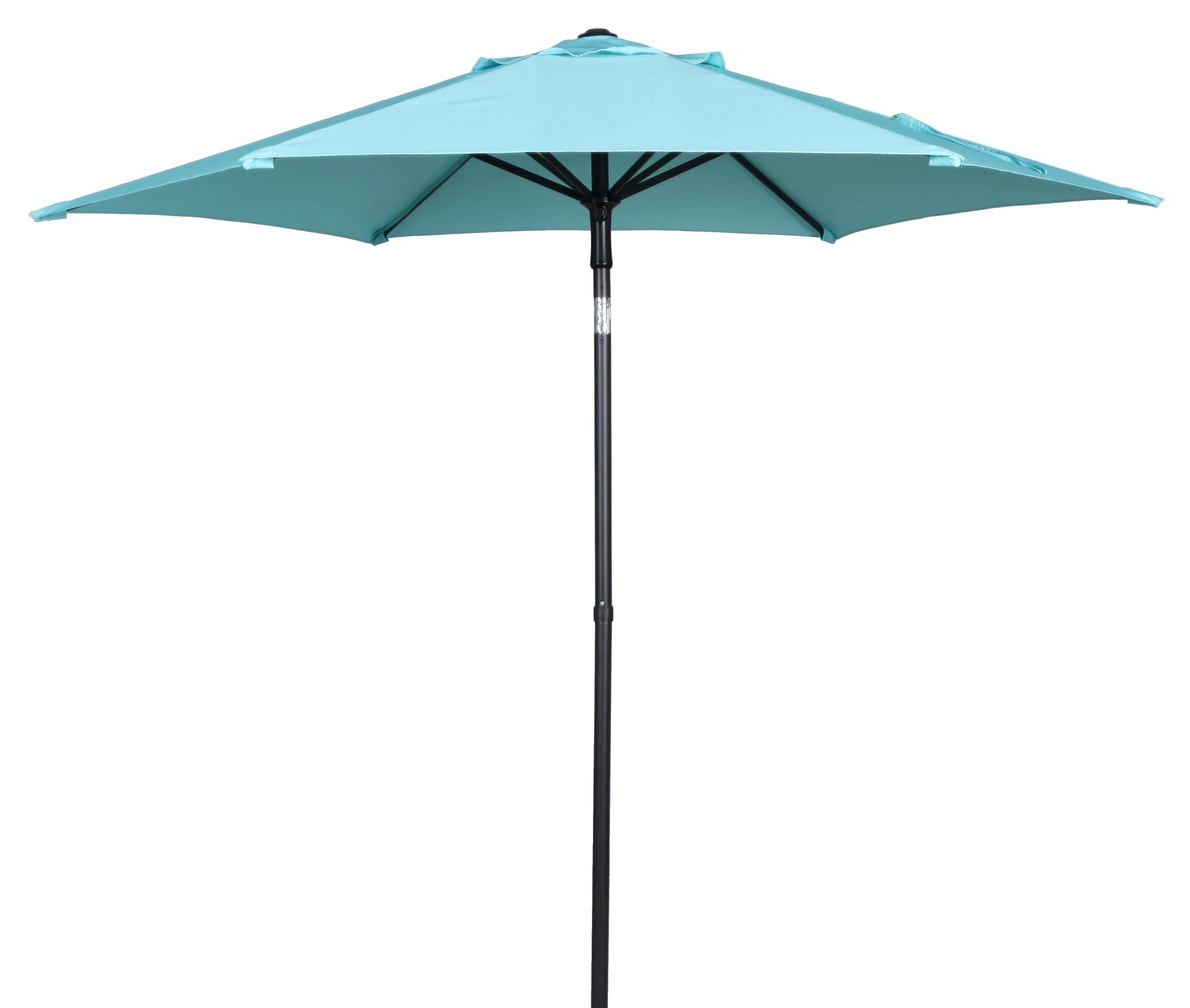 Mainstays 7.5 Foot Push-Up Round Market Umbrella Aqua | Walmart (US)