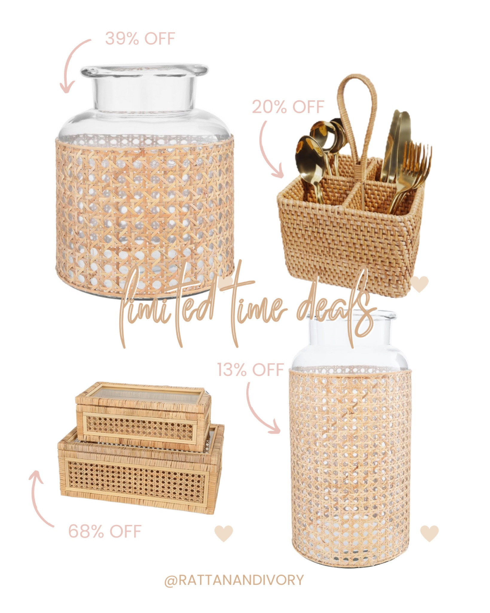Limited time deals right now on some of my rattan favorites!  The box set is on super sale, don’t hesitate to snag them while you can.  Amazon home, coastal home, rattan decor, neutral home 

#LTKhome #LTKsalealert