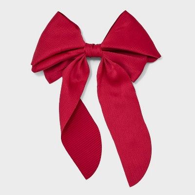 Satin Bow Barrette Hair Clip - A New Day™ | Target