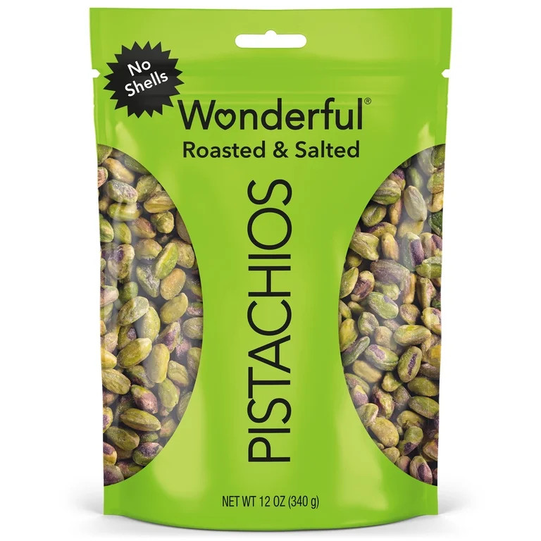 Wonderful Pistachios No Shells Roasted & Salted Nuts, 12 Ounce Bag | Walmart (US)