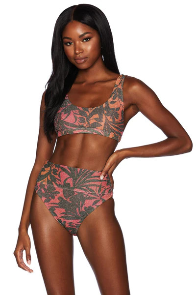 Peyton Top Hibiscus Shine | Beach Riot