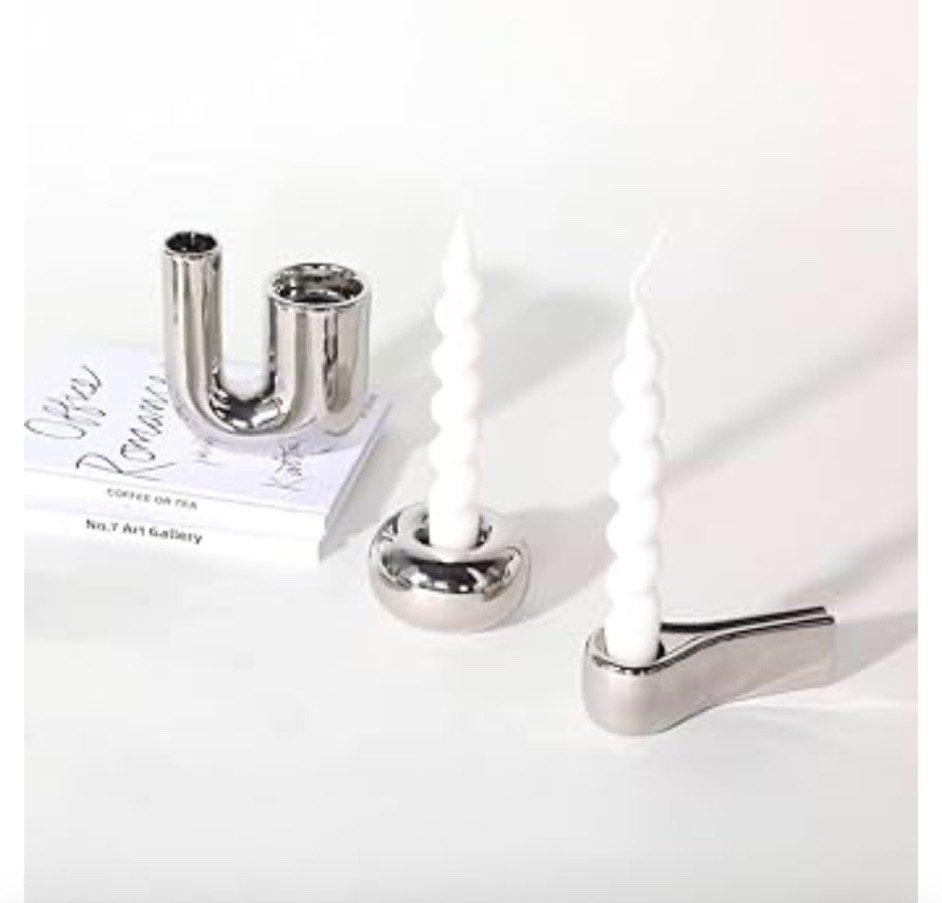 Silver candle stick holder. 

Home decor, candles, design interior

#LTKHome #LTKFindsUnder50 #LTKGiftGuide