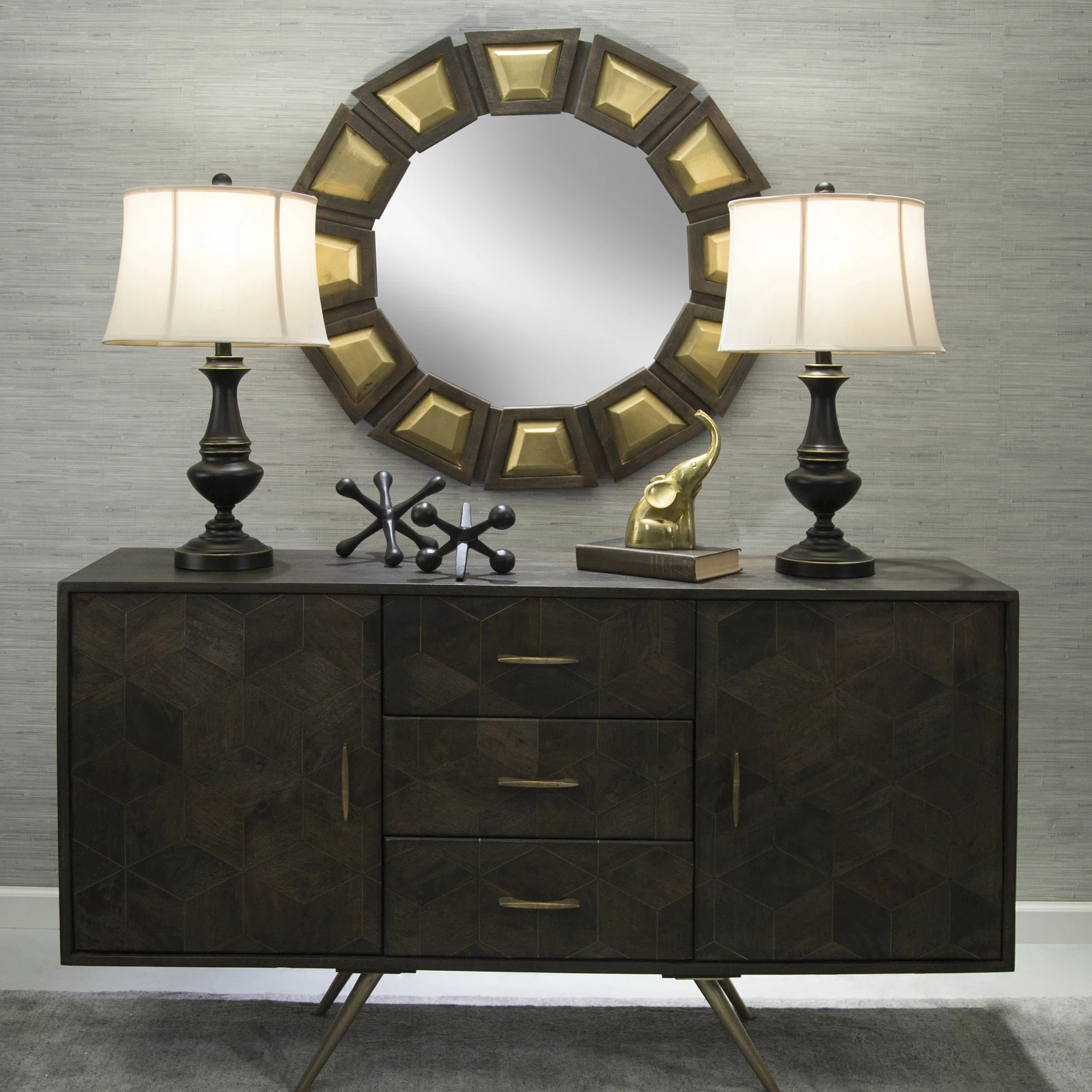 Modern Abstract Aluminum Decorative Object - Unique Geometric Metal Accent Sculpture for Contempo... | Wayfair North America