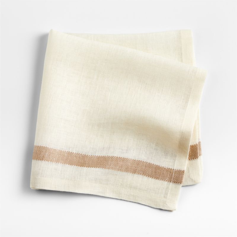 Insieme Striped Linen Napkin by Athena Calderone + Reviews | Crate & Barrel | Crate & Barrel