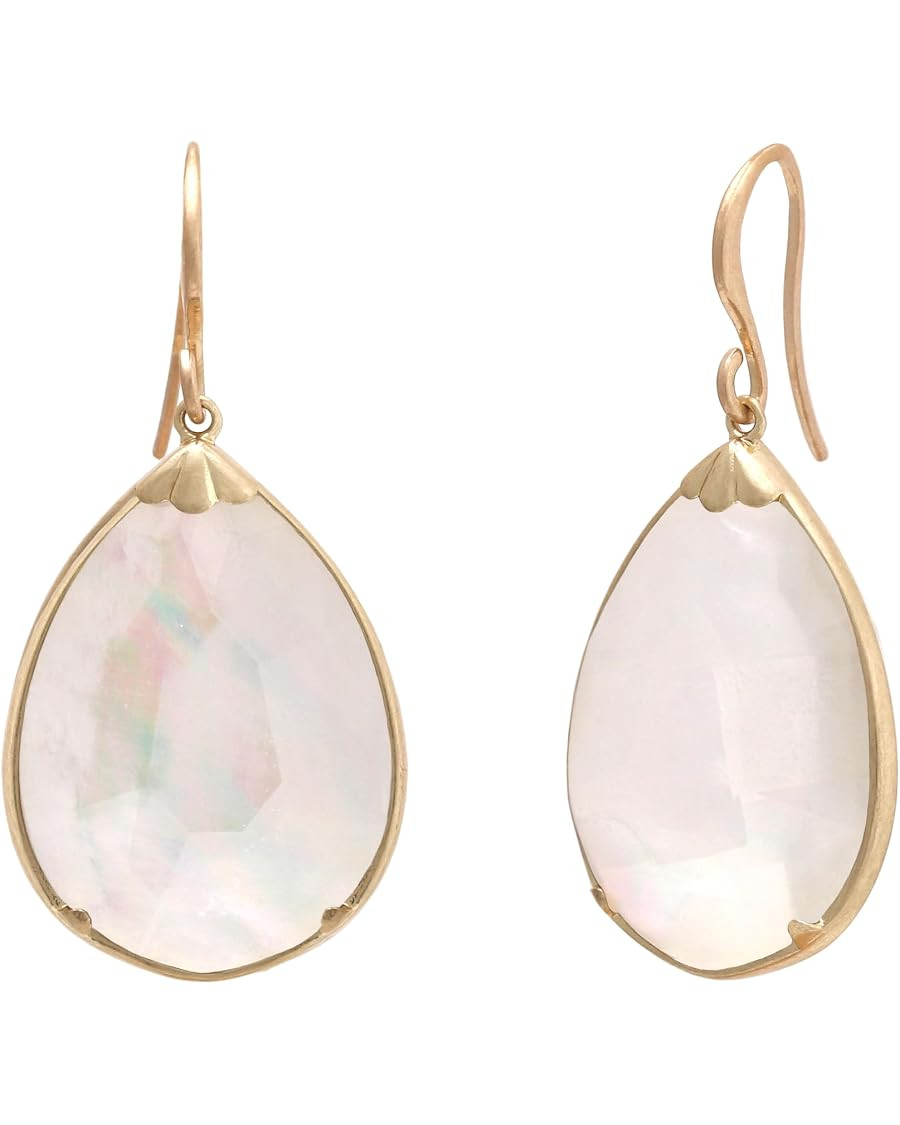 Boho Gold Teardrop - White, Turquoise, Purple, Abalone and Jupiter Shell Crystal Dangle Earrings ... | Amazon (US)