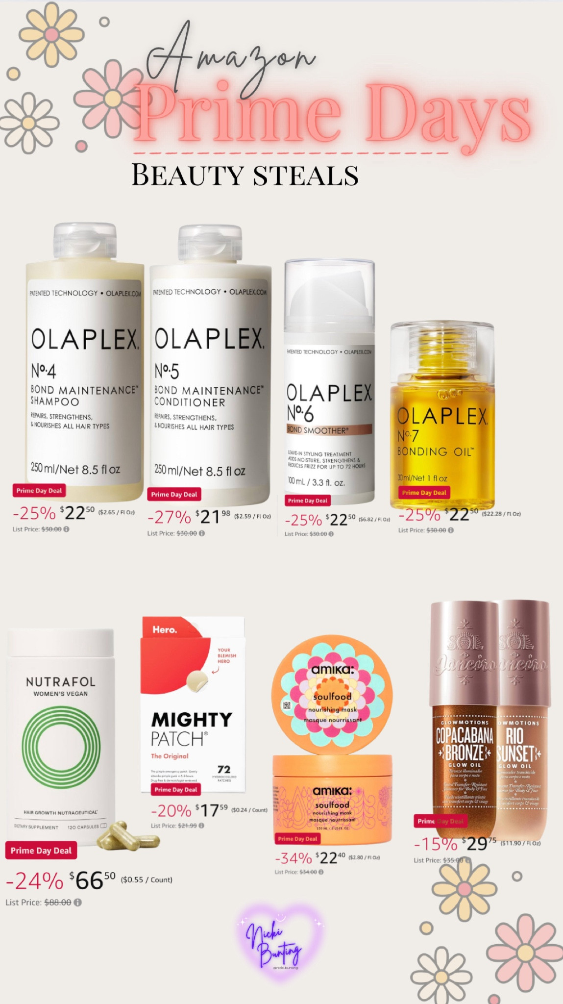 Beauty steal on Amazon Prime Day’s daily deal!

OLAPLEX, nutraful, amika, sol de janeiro

#LTKBeauty #LTKSaleAlert