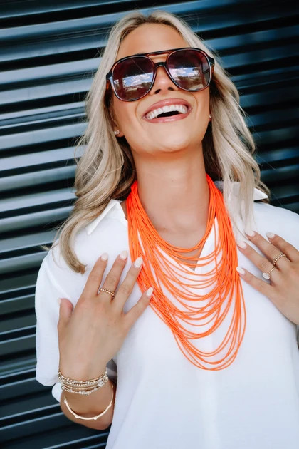 DOORBUSTER Kristalize x TWT Orange Cord Necklace Set | The Willow Tree