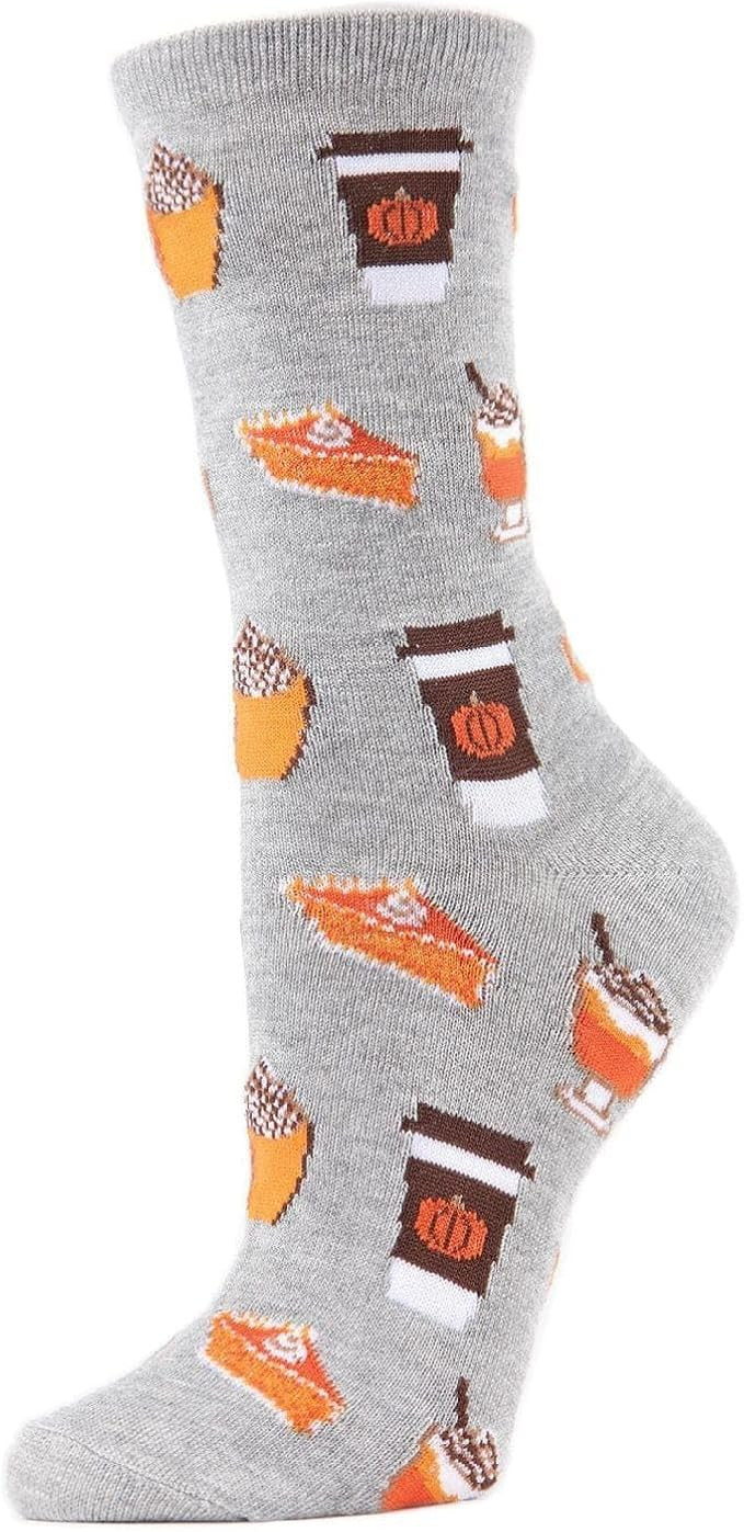 MeMoi Pumpkin Spice Latte Rayan Blend Crew Socks | Amazon (US)