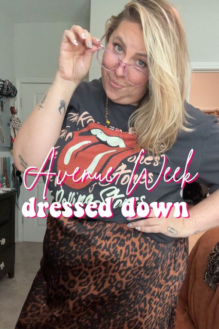 Avenue week day 3! Let’s dress down this amazing leopard dress! I turned it into a skirt using my croptuck and added this fun graphic tee! 

#LTKMidsize #LTKOver40 #LTKPlusSize