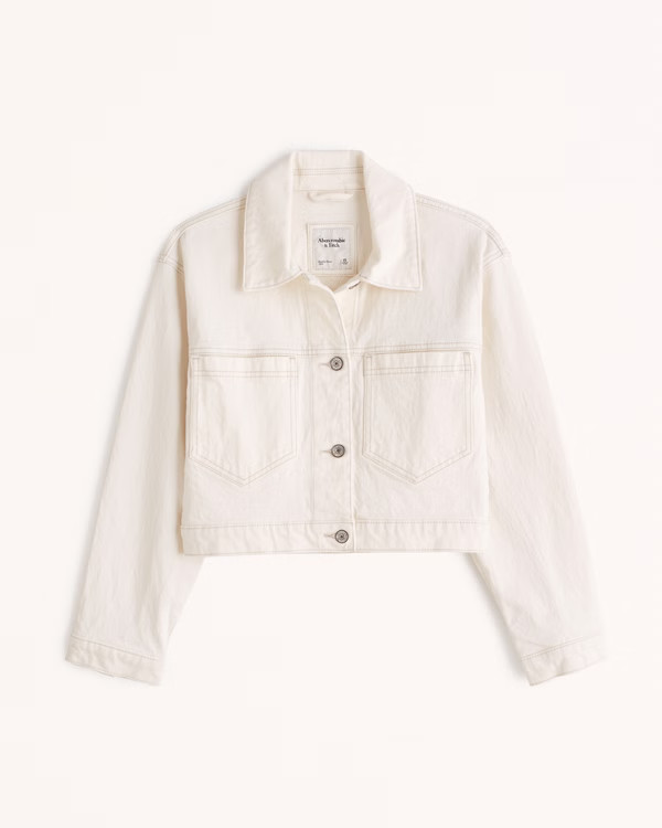 Cropped Denim Jacket | Abercrombie & Fitch (US)