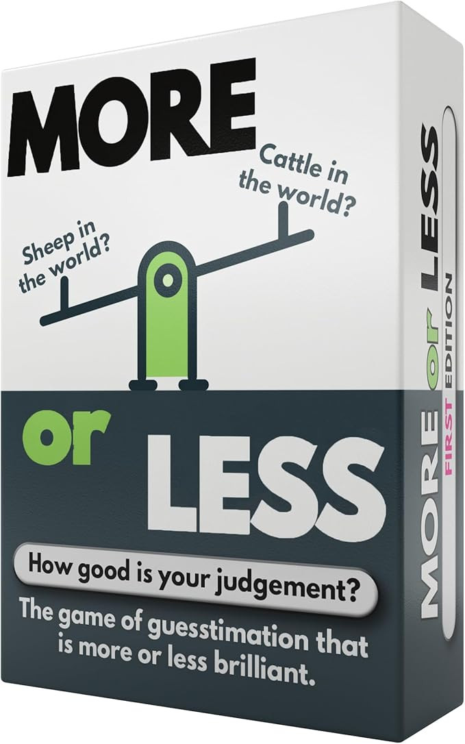 More or Less First Edition Card Game - How Good Is Your Judgement? 2 Players + | Secret Santa or ... | Amazon (UK)