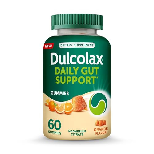 Dulcolax Daily Gut Support Gummies, Magnesium Formula, Stimulant-Free, Orange Flavor, 60 Count | Amazon (US)