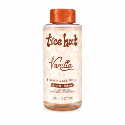 Tree Hut Vanilla Foaming Gel Wash, Moisturizing & Hydrating Body Wash with Shea Butter, Gently Cleanses for Soft, Fresh & Radiant Skin, 18 fl oz | Amazon (US)