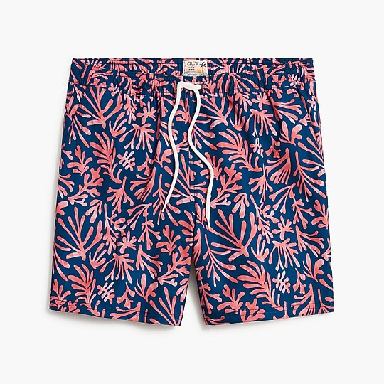 6" printed swim trunk | J.Crew Factory