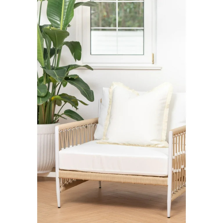 Hofdeco Premium Coastal Patio Indoor Outdoor Pillow Cover Only, 20"x20" Water Resistant for Backy... | Walmart (US)