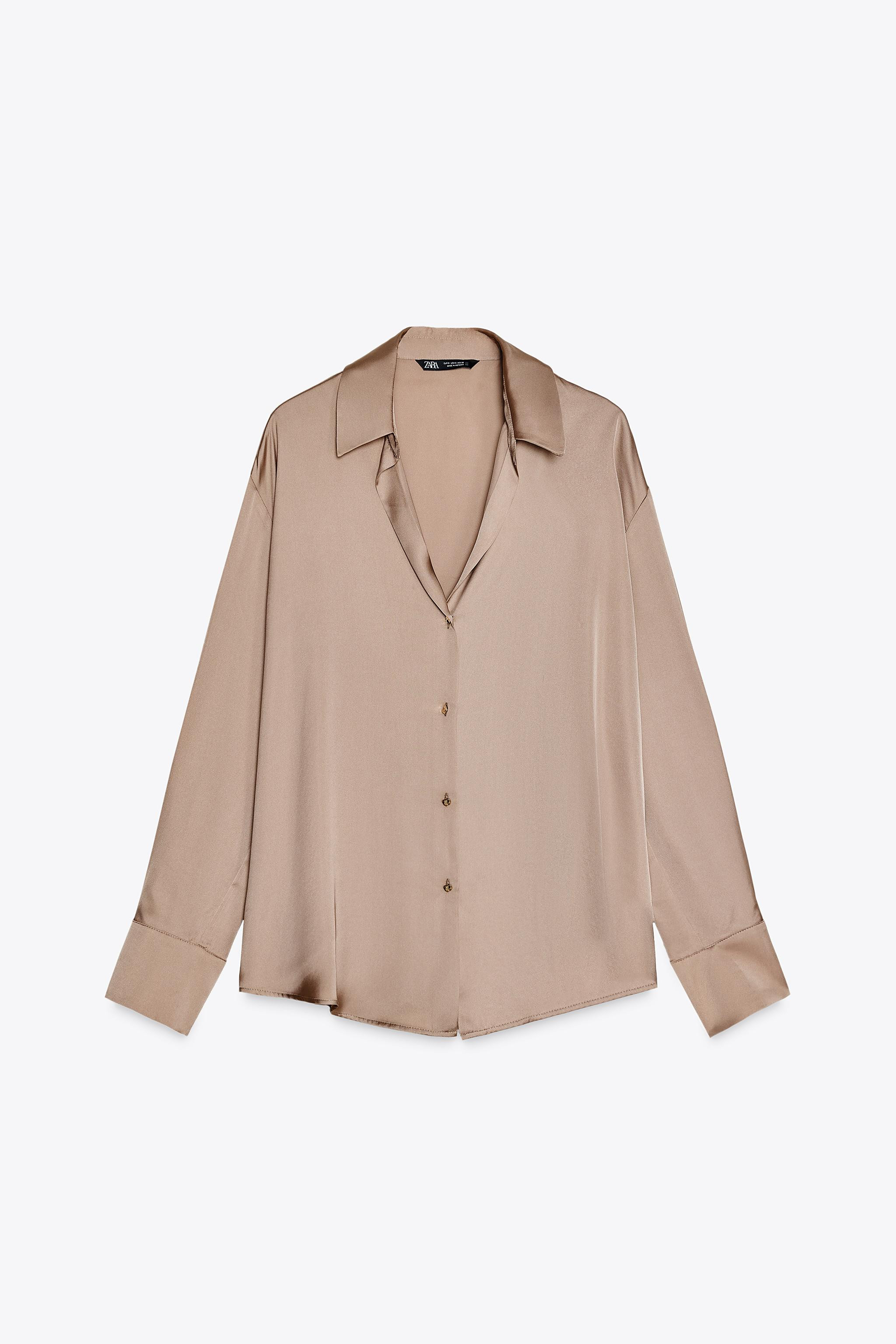 SATIN EFFECT BASIC SHIRT | Zara US