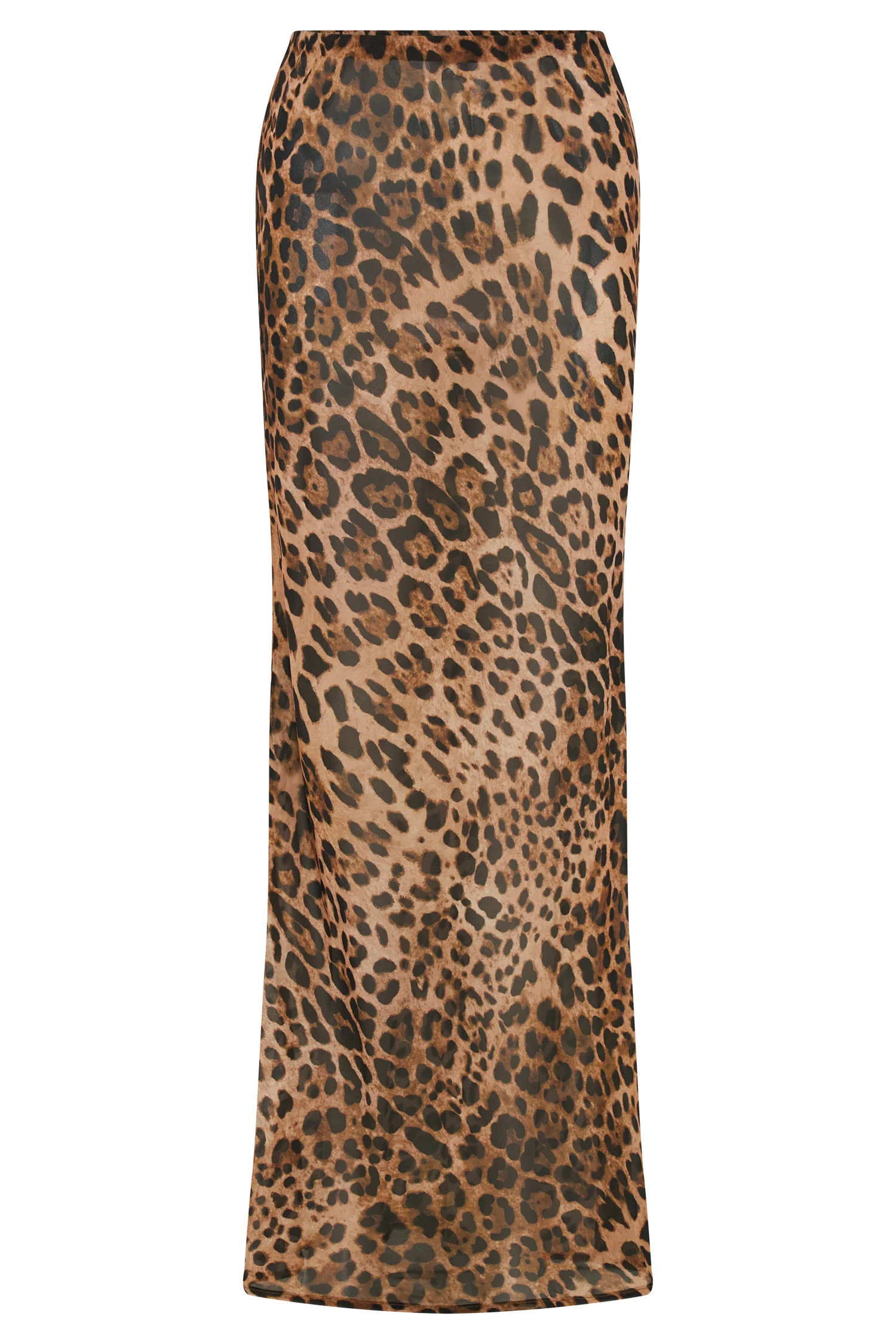 Yvonne Chiffon Maxi Skirt - Leopard Print | MESHKI US