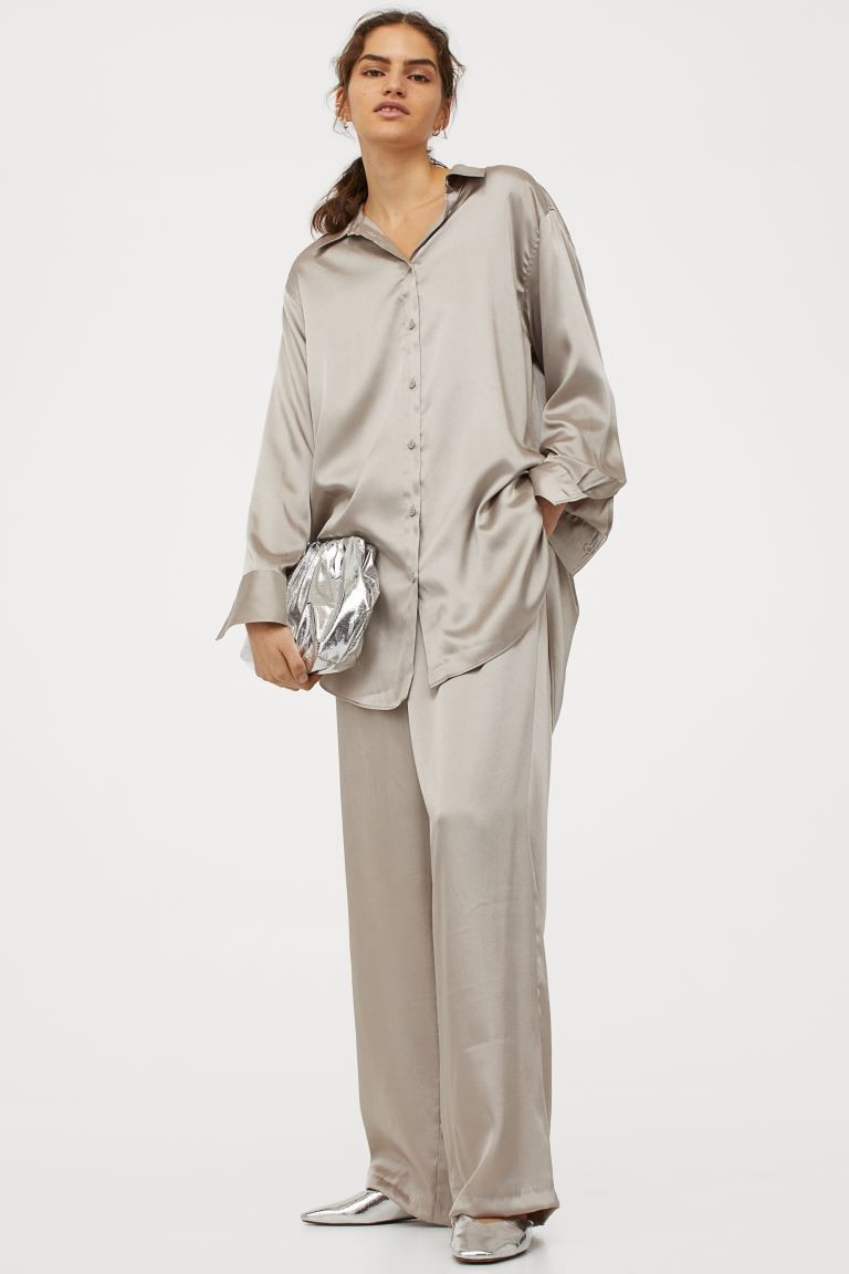 Wide-cut Satin Pants | H&M (US + CA)